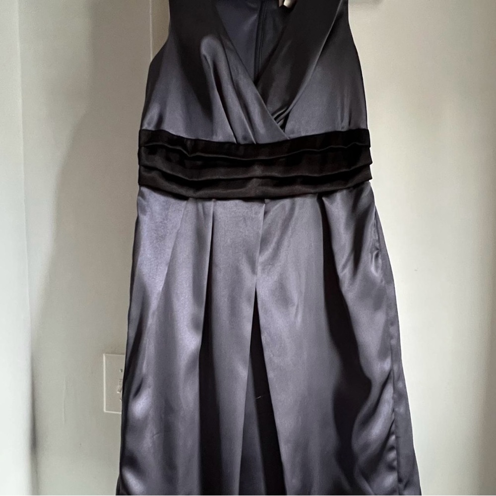 Elegant Black Satin Dress